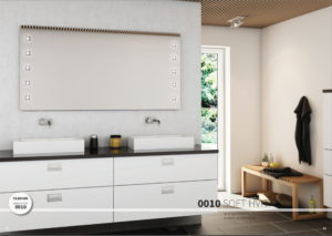 0010 SOFT HVIT Sterk og solid folie front, som gir et enkelt og stilrent look.